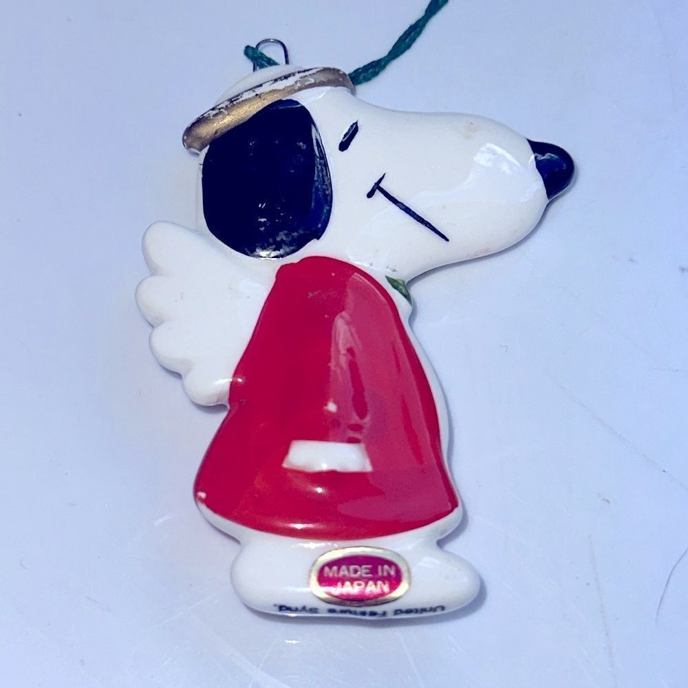 Vintage Snoopy as an Angel ceramic‎ Christmas tree ornament - Picture 4 of 7
